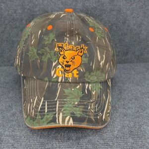 Black Cat Hat Cap Strap Back One Size Camo Orange Fireworks July 4th USA Hunting